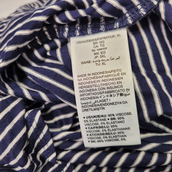 Daily Rituals Women's Striped Short Sleeve Hi-Low Tunic Top Size X-Large - Picture 8 of 10